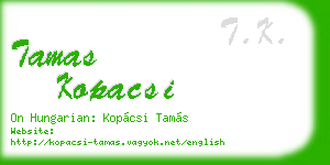 tamas kopacsi business card