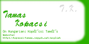 tamas kopacsi business card